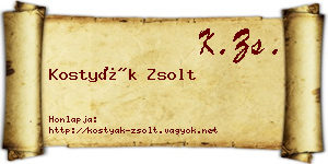 Kostyák Zsolt névjegykártya