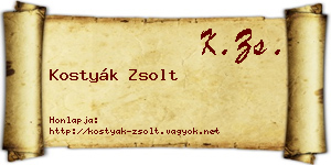 Kostyák Zsolt névjegykártya